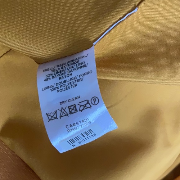 Ann Taylor Yellow Double-Breasted Blazer - Picture 6 of 7